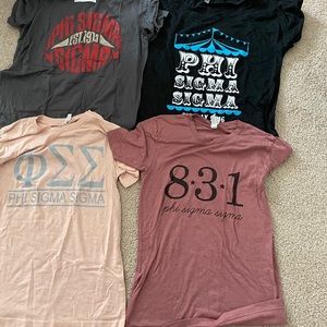 Phi sigma T shirts all medium